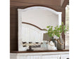 Alyson Distressed White & Walnut Mirror - Ornate Home