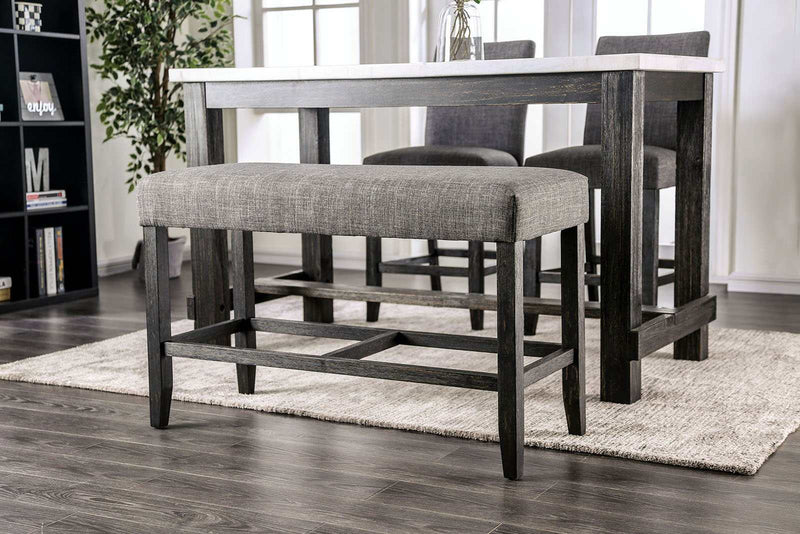 Brule Rustic Gray Counter Ht. Bench