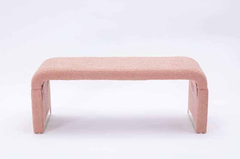 Angel Multi-Functional Pink Bench With Gold Metal Legs - Ornate Home