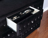 Deanna Black Velvet Dresser - Ornate Home