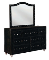 Deanna Black Velvet Dresser - Ornate Home