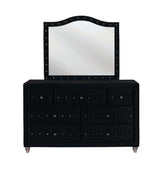 Deanna Black Velvet Dresser - Ornate Home