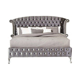 Deanna Gary Velvet 4pc Queen Bedroom Set - Ornate Home