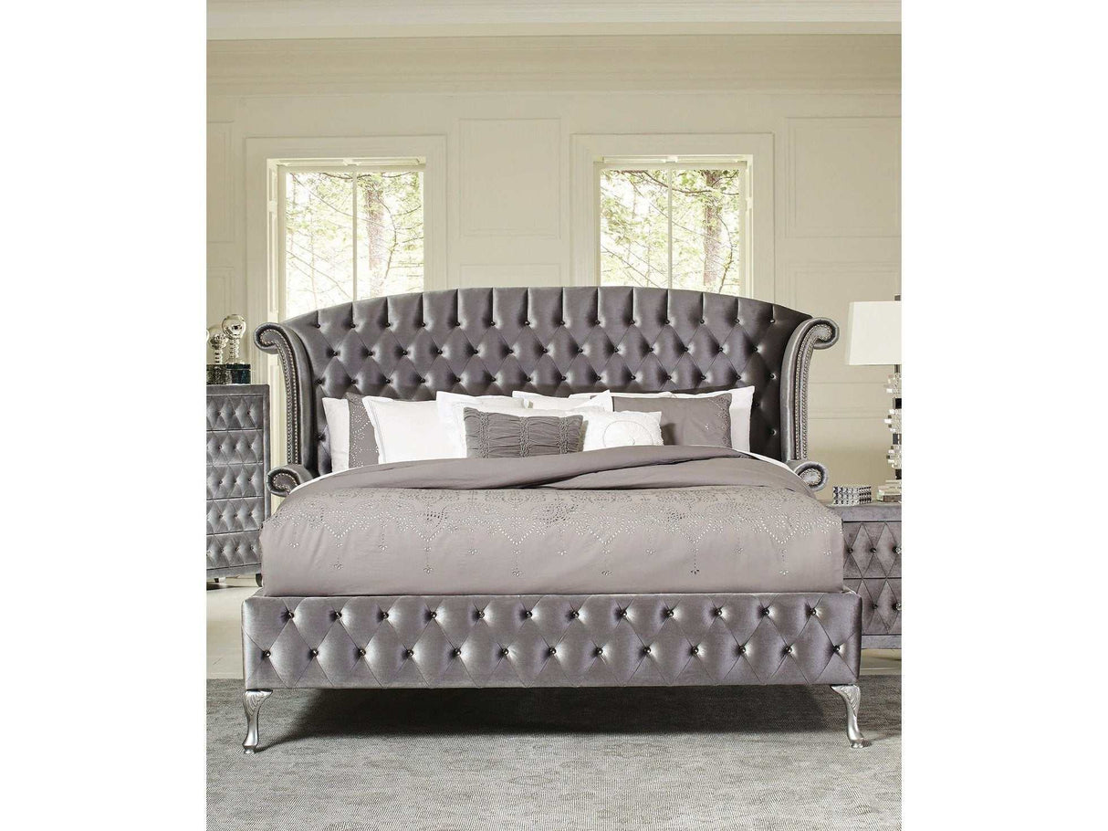 Deanna Gary Velvet Eastern King Bed - Ornate Home