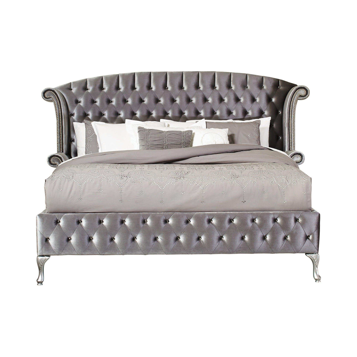 Deanna Gary Velvet Eastern King Bed - Ornate Home