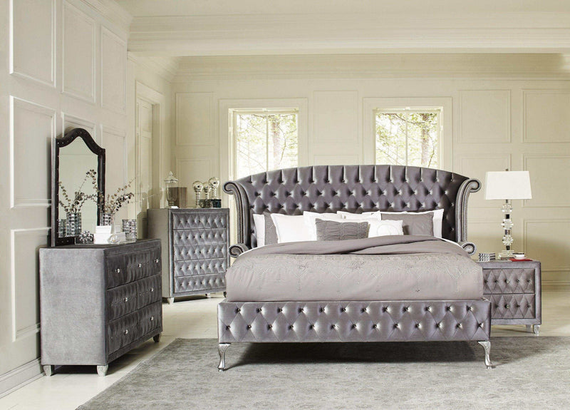 Deanna Gary Velvet Eastern King Bed - Ornate Home