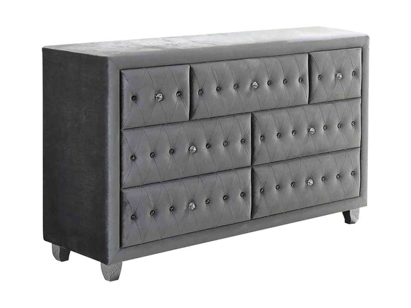 Grey shop velvet dresser