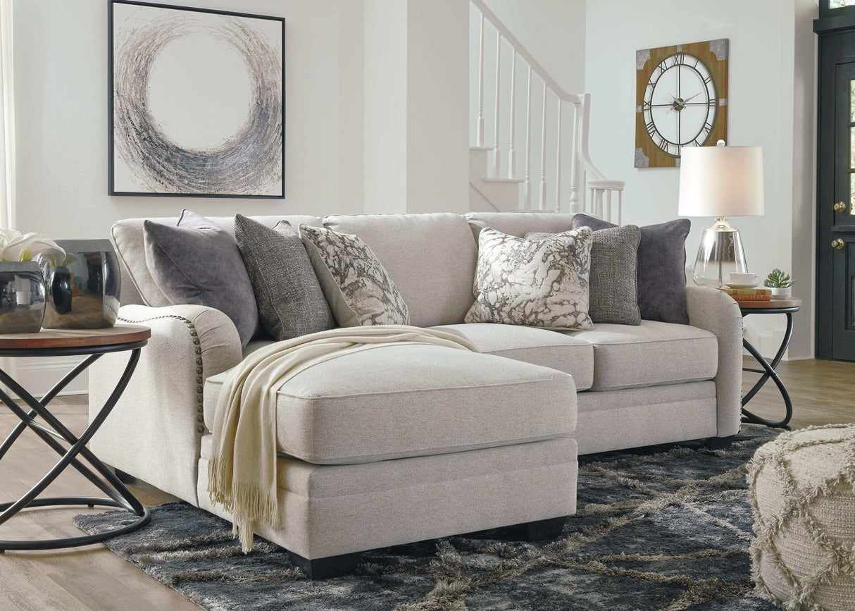 Dellara Chalk 2pc Sectional Sofa w/ Chaise - Ornate Home