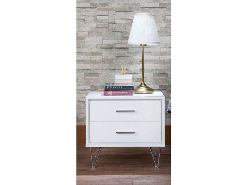 Deoss - White - Nightstand/Accent Table - Ornate Home
