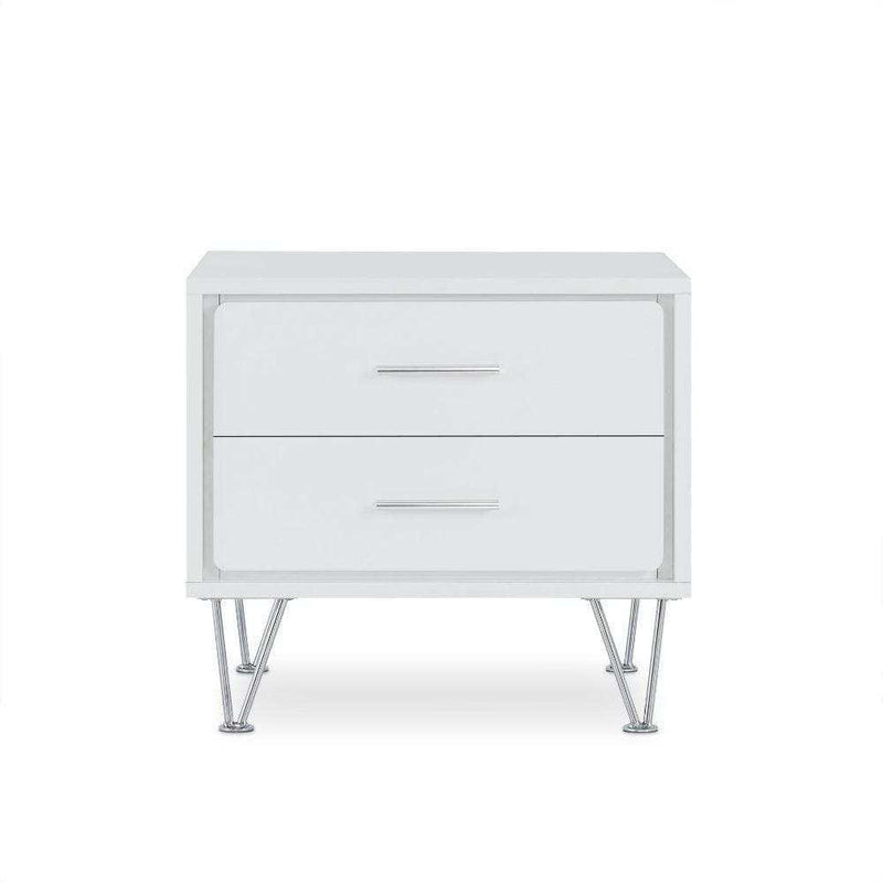 Deoss White Nightstand/Accent Table - Ornate Home