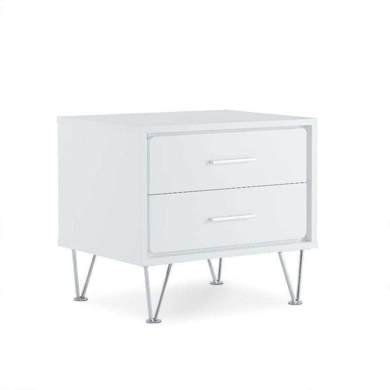 Deoss White Nightstand/Accent Table - Ornate Home