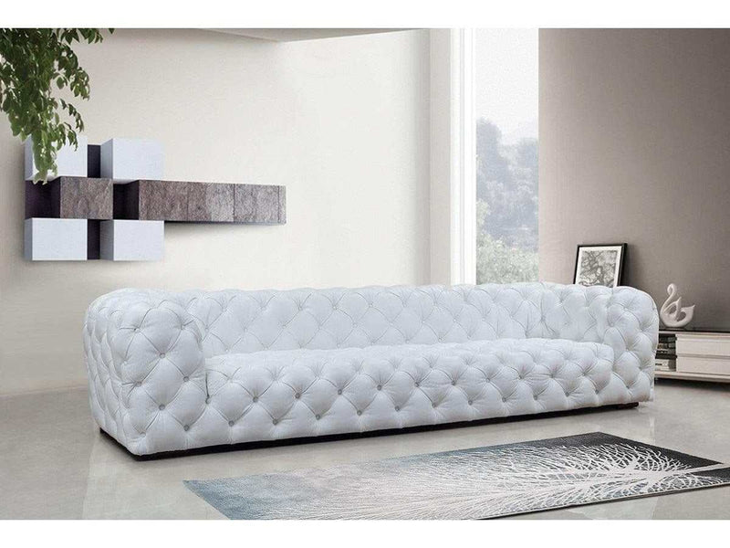 Dexter - White - Full Italian Leather 4 Seater Sofa - Ornate Home