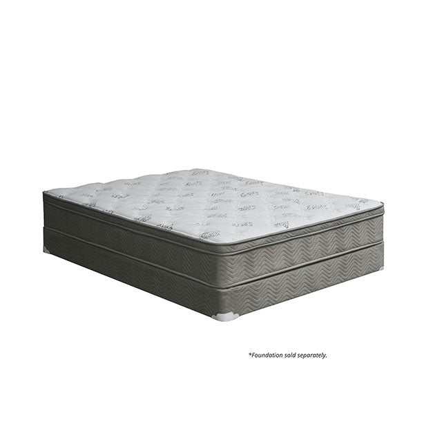 Aleksa White/Gray 11" Euro Top Full Mattress - Ornate Home