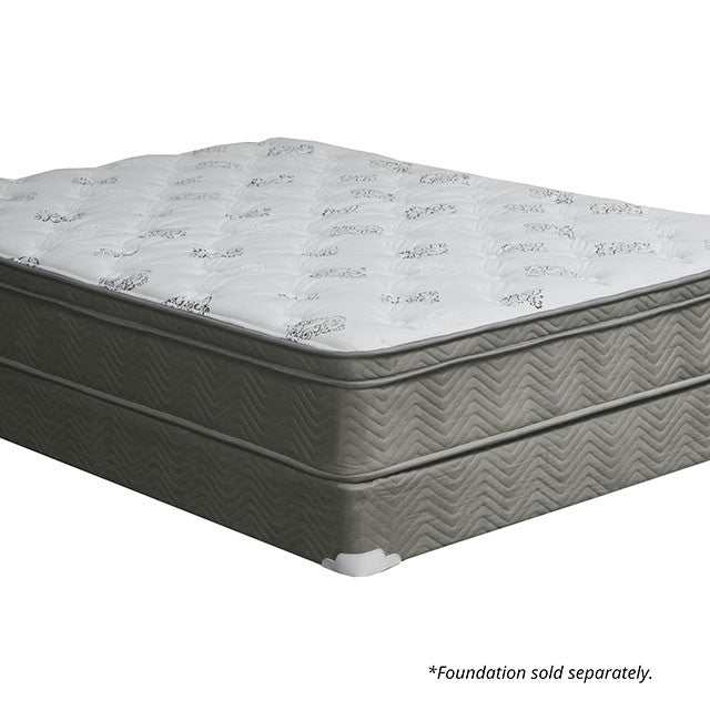 Aleksa White/Gray 11" Euro Top Full Mattress - Ornate Home