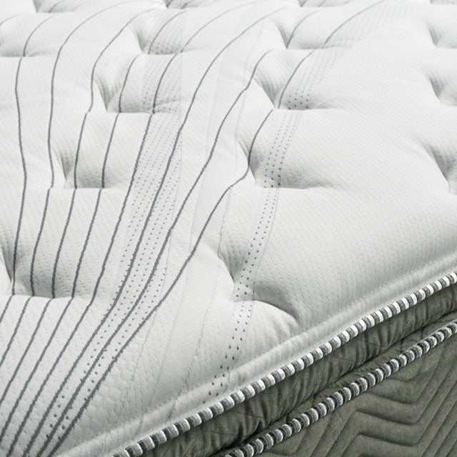 Stormin White/Gray 13" Euro Pillow Top Queen Mattress - Ornate Home