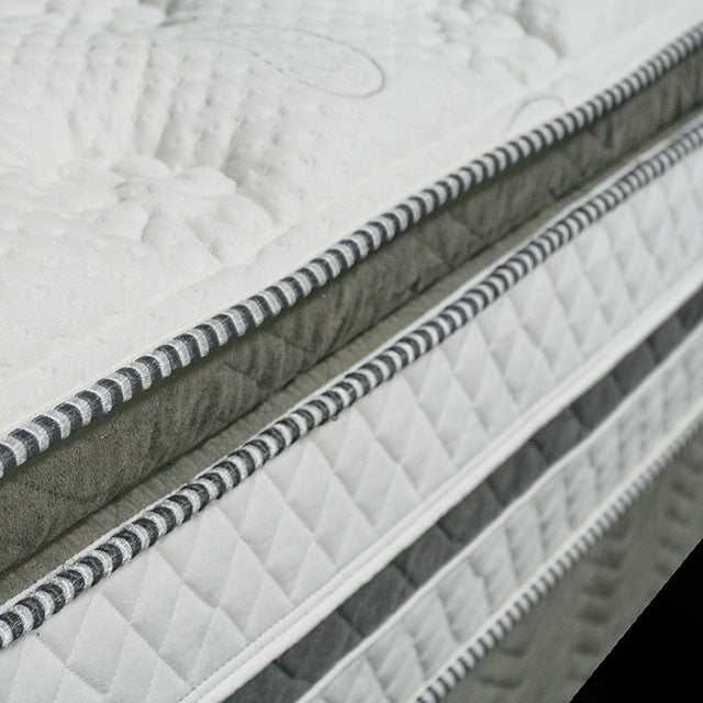 Siddalee White/Gray 16" Euro Pillow Top Queen Mattress - Ornate Home