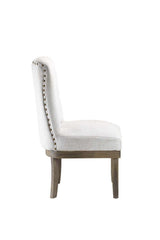 Landon Gray Linen Side Chair / 2pc - Ornate Home