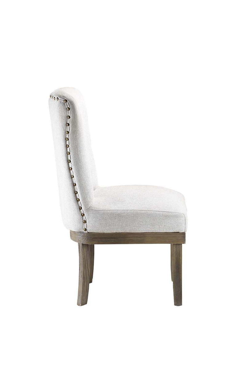 Landon Gray Linen Side Chair / 2pc