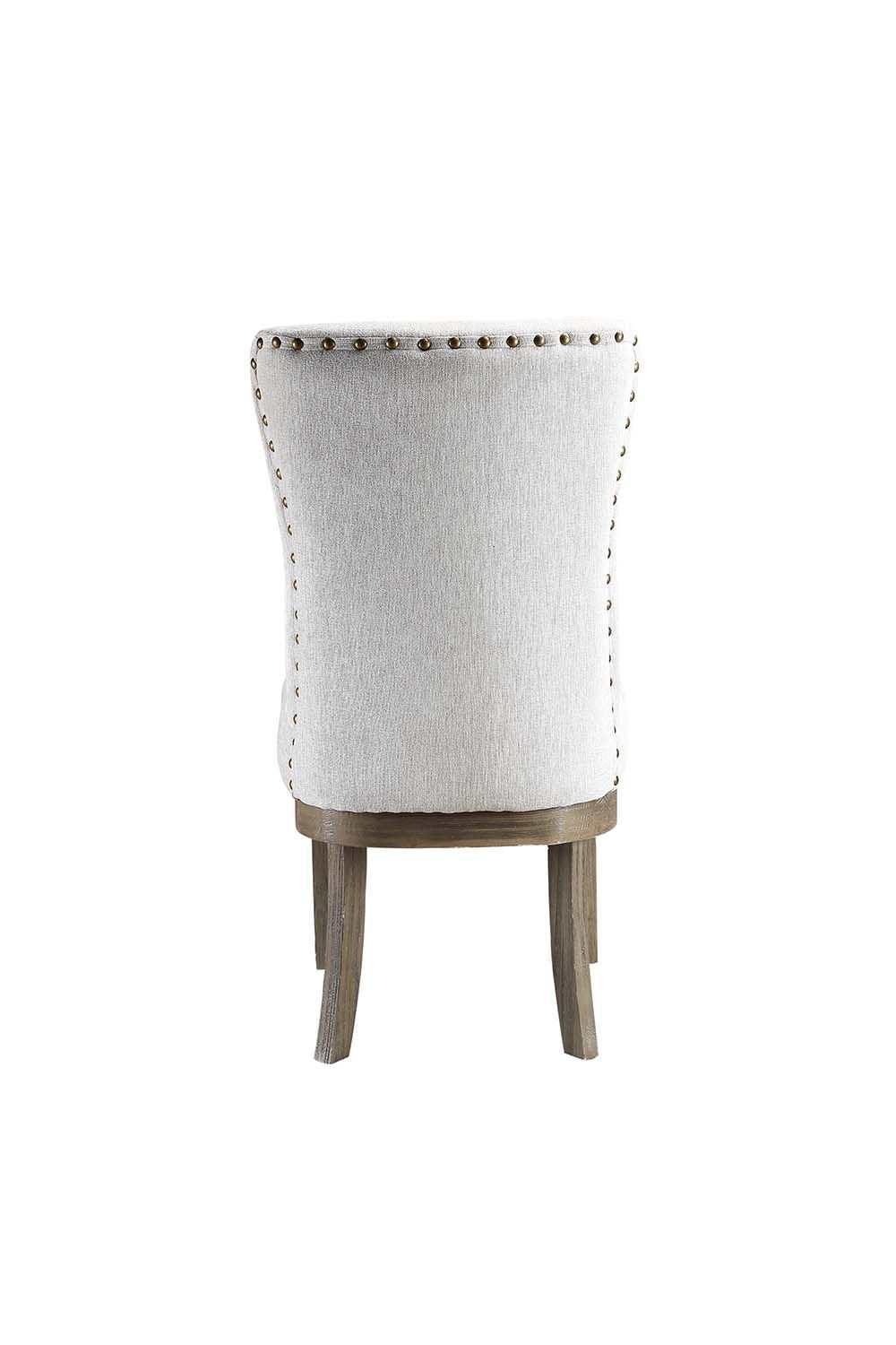 Landon Gray Linen Side Chair / 2pc - Ornate Home