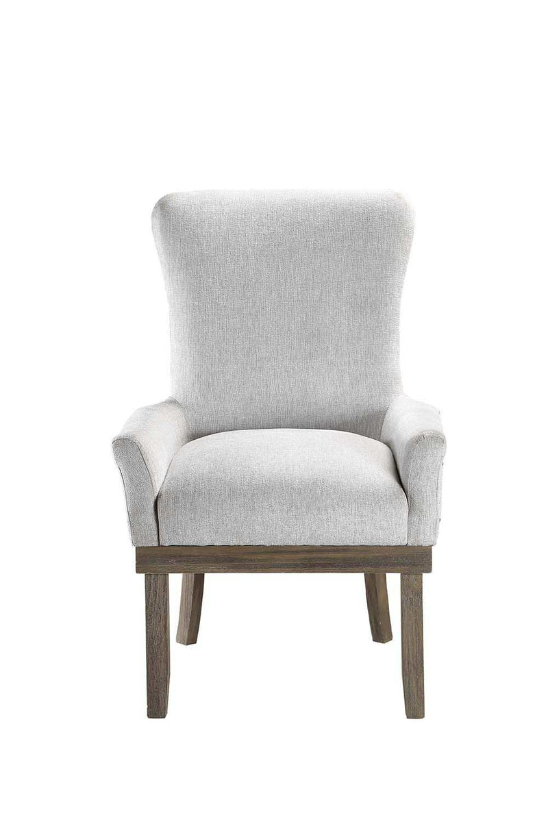 Landon Gray Linen Dining Chair / 1pc - Ornate Home