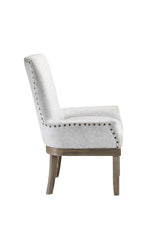 Landon Gray Linen Dining Chair / 1pc - Ornate Home