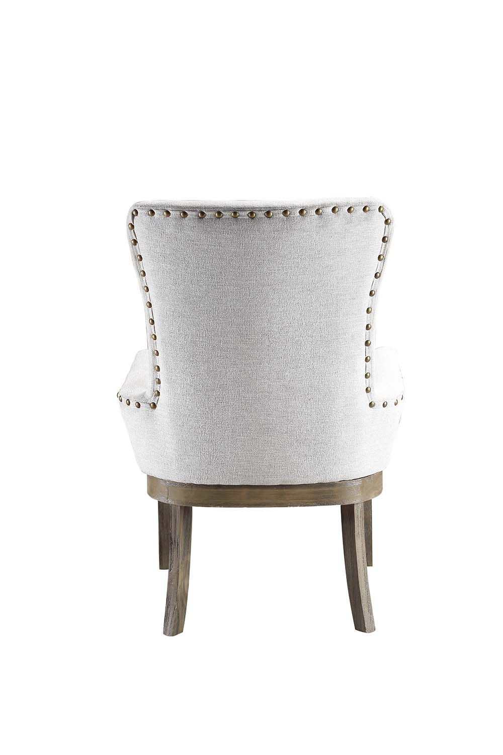 Landon Gray Linen Dining Chair / 1pc - Ornate Home