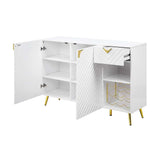 Gaines White High Gloss Server - Ornate Home