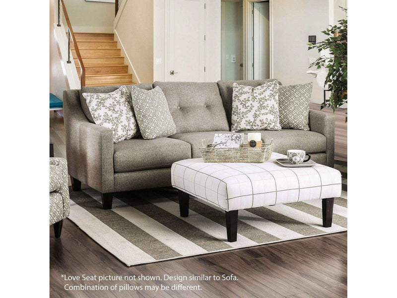 Dorset - Light Gray - Stationary Sofa & Loveseat - 2pc - Ornate Home