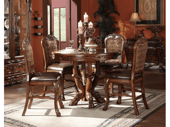 Dresden Cherry Oak Counter Height Table - Ornate Home