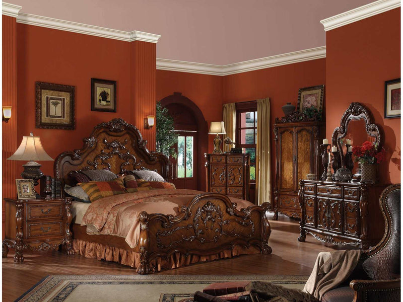 Dresden Cherry Oak Queen Bed - Ornate Home