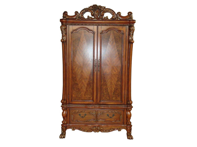 Dresden Cherry Oak TV Armoire - Ornate Home