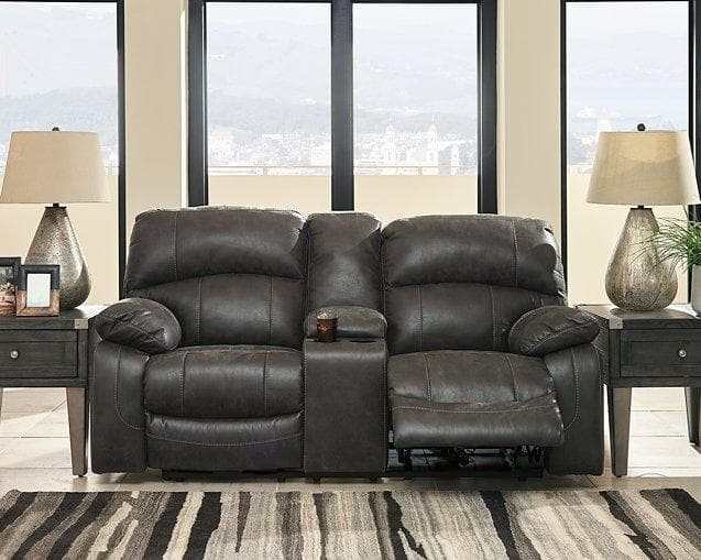 Dunwell Power Reclining Loveseat with Console - Ornate Home