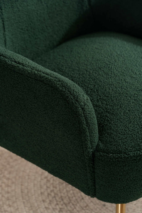 Volta Soft Antique Green Teddy Accent Chair - Ornate Home