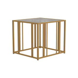 Eastbrook Matte Brass Metal Frame End Table - Ornate Home