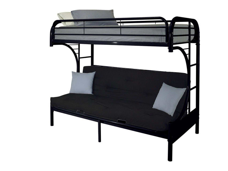Eclipse Black Bunk Bed (Twin/Full/Futon) - Ornate Home