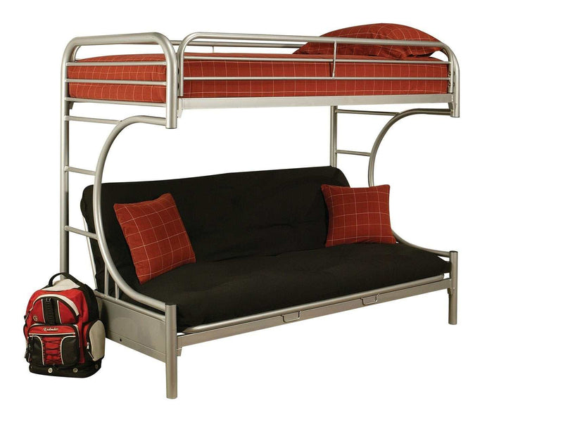 Eclipse Silver Bunk Bed (Twin XL/Queen/Futon) - Ornate Home