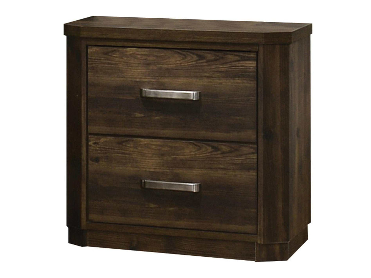 Elettra Rustic Walnut Nightstand - Ornate Home