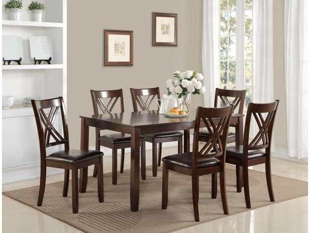 Eloise Brown 7Piece Dining Set - Ornate Home