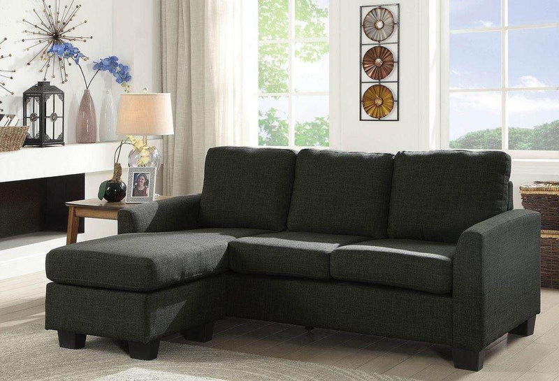 Erin Dark Gray L Shape Sectional Sofa - Ornate Home