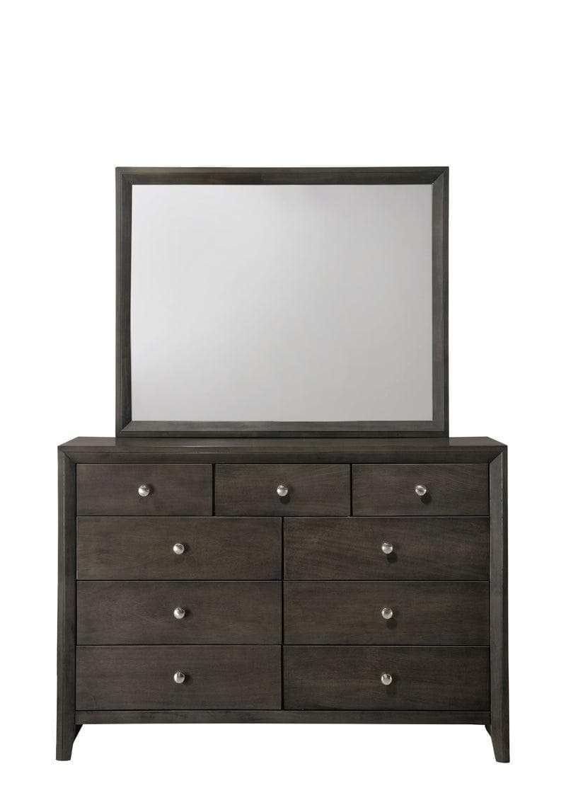 Evan Gray Dresser &Mirror - Ornate Home