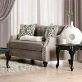 Ezrin Light Brown Stationary Sofa & Loveseat 2pc - Ornate Home