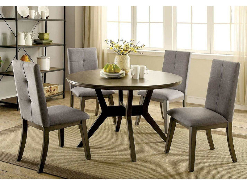Abelone Gray Round Dining Table - Ornate Home