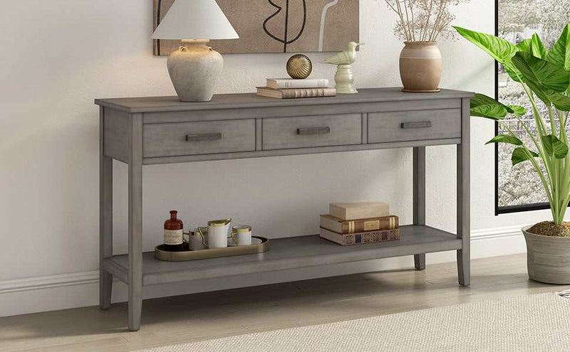 Chino Console Table Gray - Ornate Home