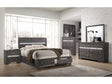 Matrix Gray Queen Storage Bedroom Set / 4pc - Ornate Home