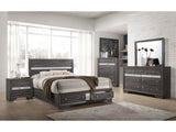 Matrix Gray Queen Storage Bedroom Set / 4pc - Ornate Home