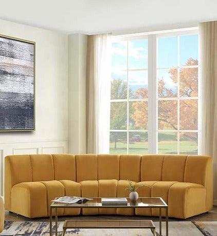 Felicia Velvet Modular Sectional Sofa - Ornate Home