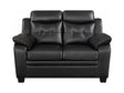 Finley Black Stationary Loveseat - Ornate Home