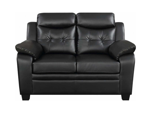 Finley Black Stationary Loveseat - Ornate Home