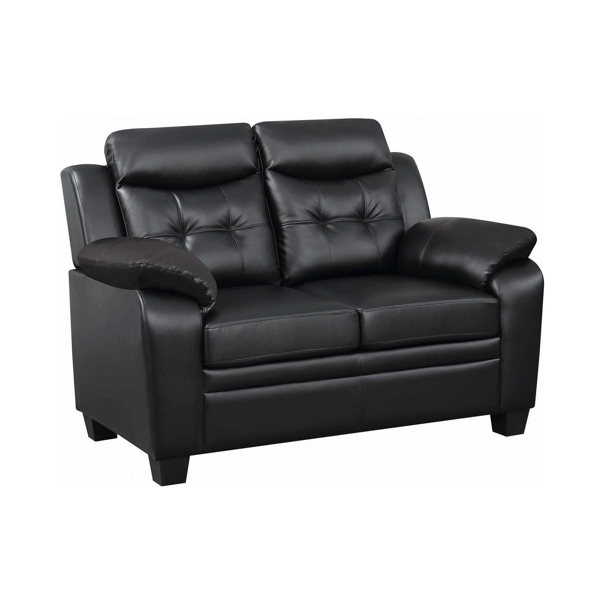 Finley Black Stationary Loveseat - Ornate Home