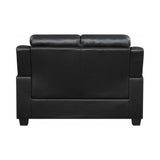 Finley Black Stationary Loveseat - Ornate Home